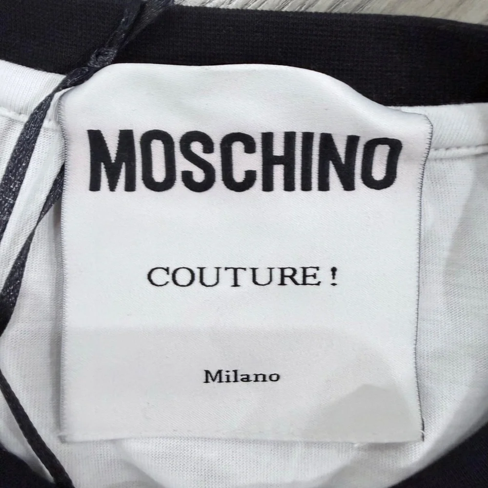 Moschino Couture White Double Smiley Short Sleeve T-Shirt - Picture 5 of 9
